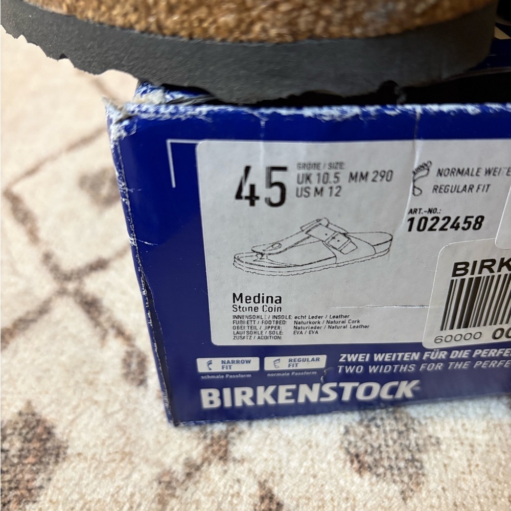 NIB Birkenstock Medina in Stone Coin size 45 - Picture 2 of 9